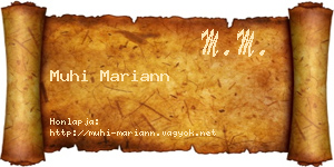 Muhi Mariann névjegykártya